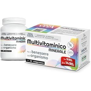 Sanavita Multivitaminico - 30 Compresse | Integratore completo di vitamine e minerali | Energia e difese naturali