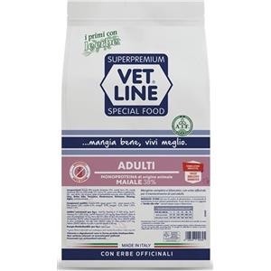 Vet Line Adulto Monoproteico al Maiale 12,5 kg - Crocchette per Cani Adulti con Erbe Officinali