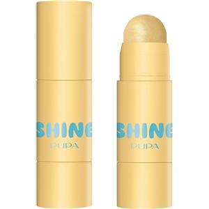 Pupa Shine Stick Illuminante Viso 003 - 24 Karat Gold, Texture Silk-like e Effetto Seconda Pelle