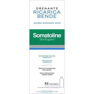Somatoline Bende Snellenti Drenanti Kit Ricarica 400ml - 3 Trattamenti con Soluzione Salina Osmotica