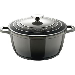 BERGNER Excalibur grigio - Cancerol con coperchio a 28 cm - alluminio fuso - catss di crema interno - colore grigio - punto di induzione - induzione a punto - acciaio inossidabile