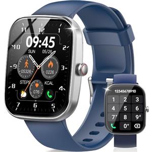 Csasan Smartwatch Uomo Donna con Effettua/Risposta Chiamate, 1.91'' HD Orologio Smartwatch con Contapassi/Sonno/Cardiofrequenzimetro, 110+ Modalità Sportive Fitness Tracker Impermeabile IP68, Blu