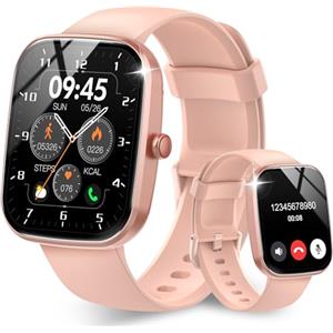 Csasan Smartwatch Uomo Donna con Effettua/Risposta Chiamate, 1.91'' HD Orologio Smartwatch con Contapassi/Sonno/Cardiofrequenzimetro, 110+ Modalità Sportive Fitness Tracker Impermeabile IP68, Rosa
