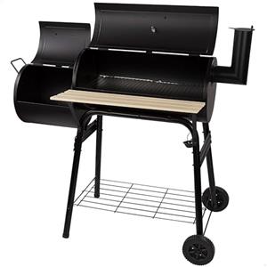 AKTIVE Barbecue a carbonella con termometro, Metallo, 116x61x106 cm, Include sistema di ventilazione e camino, 2 ruote per un facile trasporto, Progettato per barbecue all'aperto, Bbq (52899)