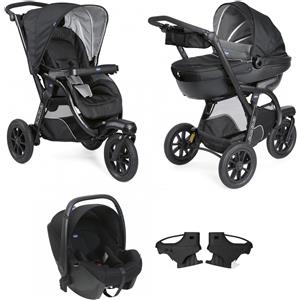 CHICCO Trio Chicco Activ3 Jet Black + Seggiolino Auto Kory Essential i-Size