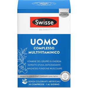 Swisse Multivitaminico Uomo - Complesso Multivitaminico con 13 Vitamine, 10 Minerali e 3 Estratti Erbali - 30 Compresse