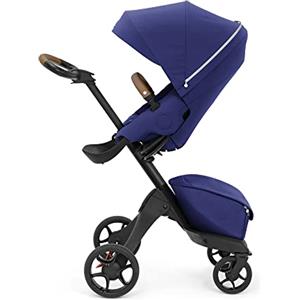 Stokke Xplory X, Royal Blue - Passeggino regolabile per il comfort del bambino e dei genitori - Imbottitura, Imbracatura e cerniera riflettente per una maggiore sicurezza - Si piega facilmente