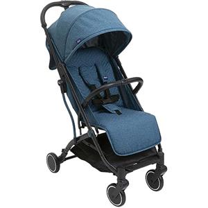 Chicco Trolley Me Passeggino Leggero da 0 Mesi a 15 kg, Passeggino Reclinabile e Pieghevole con Funzione Trolley, Chiusura Compatta, Parapioggia e Cappottina Estendibile, Calipso Blue