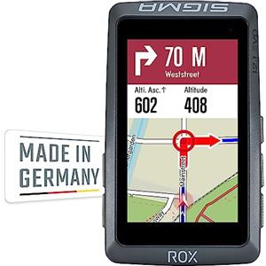 SIGMA Sport - ROX 12.1 EVO Ciclocomputer GPS wireless 3 | Made in Germany | Navigatore bici con 150 funzioni, GLONASS & Bluetooth - Compatibile con Komoot & E-Bike - Set con Sensore, Grigio Notte