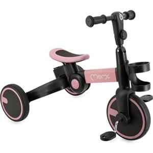 Momi Bicicletta senza pedali 3 in 1 MoMi FILO per bambini e bambine da 1 anno (peso corporeo massimo 20 kg), chiusura con pulsante, sella e manubrio regolabili in altezza, ruote da 6 pollici in schiuma EVA