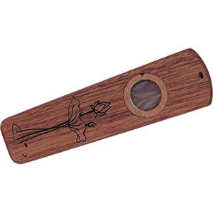 AMONIDA Flauto Kazoo, Kazoo in Legno Facile da Suonare Suono Thrurty per Chitarra Ukulele (Ebano)
