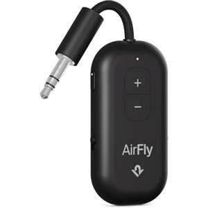 Twelve South AirFly Pro 2 - Adattatore Bluetooth per aereo, coppia 2 AirPods o cuffie wireless - Trasmettitore e ricevitore Bluetooth AUX da 3,5 mm per auto, barche, tapis roulant, TV, accessori essenziali da