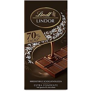 Lindt Lindor Cioccolato Extra Fondente 70% Irresistibile Scioglievolezza, 100g