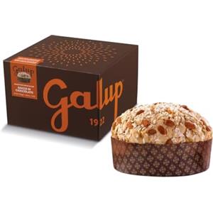 Galup Panettone Artigianale con Gocce di Cioccolato a Lievitazione Naturale, Senza Uvetta e Canditi, Guarnito con Glassa alle Nocciole, Mandorle e Granella di Zucchero - 750 g