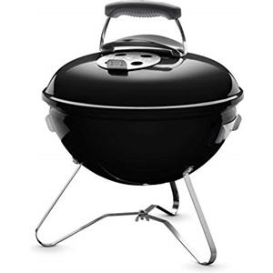 Weber Smokey Joe Originale BBQ a carbone, sup. cottura Ø 37 cm, barbecue portatile, coperchio e caldaia smaltati in porcellana - Nero (1111004)