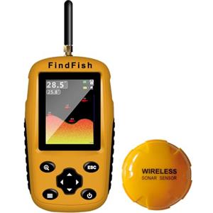 ESANHAO Ecoscandaglio da Pesca Sensore Sonar Portatile Trasduttore Cercatore di profondità dell'acqua Schermo a cristalli liquidi Ghiaccio Pesca in Mare