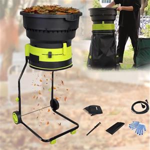 HUGUQING Mulcher Del Trituratore Di Foglie Elettriche Da 2500 W, Con Ruote, Cippure Da Giardino Senza Lama Da 8000 Giri/Min Con Controllo Regolabile, Per Ritagli Di Giardino Pulizia Del Cortil 3m power cord