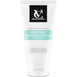 VeloChampion Lussuosa Crema Chamois Anti Irritazione al Mentolo per Ciclismo e Corsa | Crema Antisfregamento Vegan | Riduce l'attrito