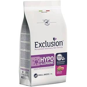Generico EXCLUSION VETERINARY DIET Per Cani HYPOALLERGENIC Maiale e Piselli SMALL 2 kg
