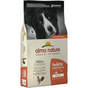 almo nature Holistic Maintenance M, Crocchette per Cani Adulti con Pollo Fresco - Sacco da 12 kg