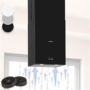 Klarstein Cappa Isola Sospesa, Cucina con Timer, Flusso d'Aria di 641m³/h, Cappa Sospesa per Cucina con 3 Modalità e Filtri Antigrasso, Cappa Isola Sottopensile con Filtri a Carboni Attivi