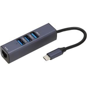 Jrifedptry Adattatore da USB C a Ethernet RJ45 Gigabit Ethernet Port 4 in 1 Hub USB C con foro di archiviazione per laptop