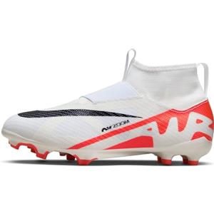 Nike Jr Zoom Superfly 9 PRO Fg, Soccer Shoe, Bright Crimson/White-Black, 38.5 EU