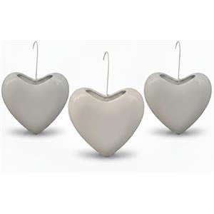 l&j 3x umidificatore d'aria in ceramica - evaporatore del radiatore per umidificare l'aria della stanza - evaporatore dell'acqua con gancio - evaporatore riscaldamento termosifoni caloriferi (Grigio)