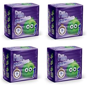 Totò Piccinni PILLO Premium New Born, Taglia 1 (2-5 Kg), 4 Pacchi da 28 (112 Pannolini Bimbo)