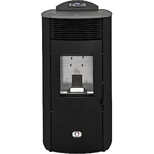 STUFE A PELLET ITALIA Siberia Aria New 18 KW - Stufa ad Aria Ventilata Efficienza 91% Scalda 180m² Autonomia 30H Programmabile 5 Velocità e Potenze Garanzia 24 Mesi Nero