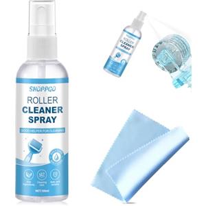 SHOPPGO Derma Roller Cleaner, Microneedling Viso Roller Cleaner, Micro Needling Viso Cleaner Spray, Adatto per Microneedling Pen, Derma Roller, con Panno per la Pulizia, Pulizia Efficace-100ml