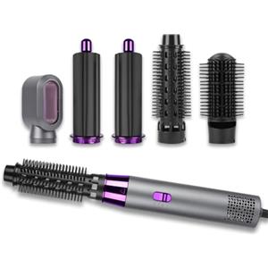 LOPHE Spazzola Asciugacapelli Multifunzione, 5 in 1 Spazzola Aria Calda 3000W, Ferro Arricciacapelli 3 Temperature, One-Step Volumiser, Accessori per Lisciante, Arricciare, Asciugare
