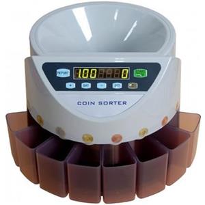 SQUADO CONTAMONETE ELETTRONICO - Macchina Conta e Separa Monete con 8 Cassetti