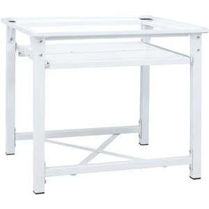 PRISSENT Supporto Lavatrice e Asciugatrice con Mensola Estraibile Bianco 60x56x52 cm Capacità di carico 100 kg Supporto Alzatina per Lavatrice Base Per Lavatrice Alza Mobili Supporto Per Lavatrice