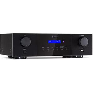 Auna AMP-4000 - Amplificatore stereo DAB HiFi, radio DAB+, telecomando USB, amplifier con display LED, nero