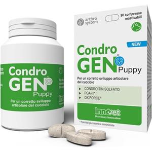 Innovet CondroGEN Puppy - Mangime Complementare per Cuccioli di Taglia Grande, Sviluppo Articolare con PGA-m e Condroitin, 90 Compresse Masticabili