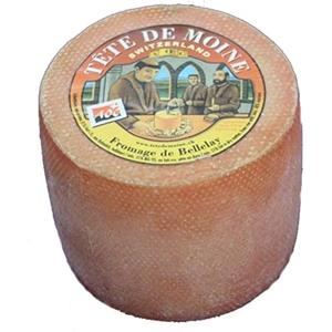 Italian Food Direct Originale Aoc Tete De Moine Svizzero Testa di Monaco Formaggio Forma intera circa 900 g