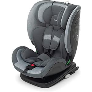 Foppapedretti Seggiolino Auto Reklino I-Size, per bambini da 76 a 150 cm di altezza, 15mesi-12 anni, conforme ECE R129, Fissaggio Dualfix (Isofix e non), Safe Body Protection, Comfort Kid Pad, Silver