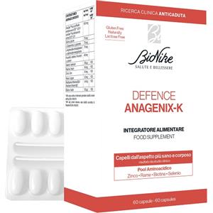 BioNike Defence Anagenix K - Integratore Alimentare per Capelli Sani e Corposi con Biotina e Selenio - 60 Capsule