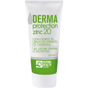 DERMA HEALTH Derma Protection Zinc 20 - Crema emolliente e protettiva con Zinco al 20% per arrossamenti e irritazioni - 200 ml