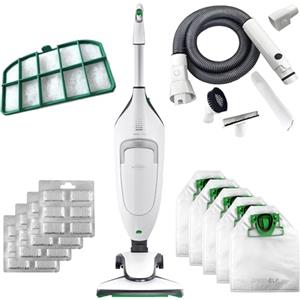 GREENELF Scopa Elettrica Folletto VK220s Potente - Completa di 2 Anni di Accessori Compatibili e Kit Tubi inclusi | Iconico Kobold Folletto Aspirapolvere con Filo, Facile da Usare | Garanzia di 24 Mesi