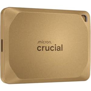 Crucial X10 Pro SSD Esterno 4TB, Fino a 2100MB/s Lettura e 2000MB/s Scrittura, USB-C 3.2, PC e Mac, Resistenza ad Acqua e Polvere, Hard Disk Esterno, Oro - CT4000X10PROSSD9D02