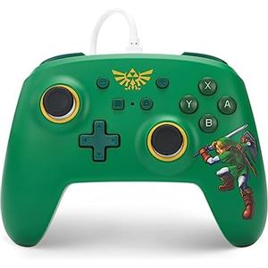 PowerA Controller cablato Nintendo Switch - Difensore di Hyrule, Gamepad, Controller di gioco, Controller cablato, Con licenza ufficiale