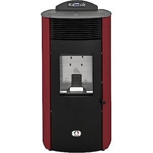 STUFE A PELLET ITALIA Siberia Aria New 18 KW - Stufa ad Aria Ventilata Efficienza 91% Scalda 180m² Autonomia 30H Programmabile 5 Velocità e Potenze Garanzia 24 Mesi Rosso