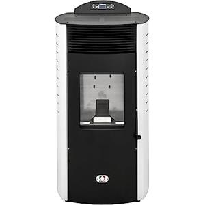 STUFE A PELLET ITALIA Siberia Aria New 18 KW Doppia Canalizzazione - Stufa ad Aria Ventilata Efficienza 91% Scalda 180m² Autonomia 30H Programmabile 5 Velocità e Potenze Garanzia 24 Mesi Bianco