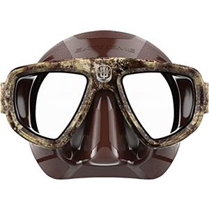 SEAC Extreme, Maschera da Subacquea e Pesca in Apnea Si Adatta a Maschera Graduata con Lenti Ottiche Opzionali Unisex Adulto, Camo Marrone, Standard