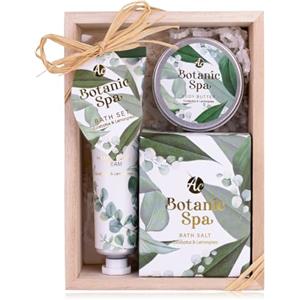 Accentra Set da bagno da donna BOTANIC SPA in bella confezione regalo - Set di 3 pezzi con crema per le mani, burro per il corpo e sali da bagno - Set regalo per San Valentino e festa della mamma