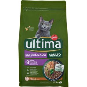 Ultima Cibo per Gatti Sterilizzato con Pollo e Orzo - 1.5kg, Controllo del Peso e Salute Urinaria