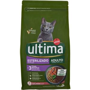 Ultima Cat Sterilizzato Salmone 1,5 kg - Alimento secco completo per gatti adulti sterilizzati (1-10 anni)