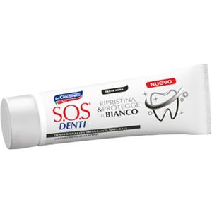 Ciccarelli SOS Denti Dentifricio Sbiancante Con Carbone Vegetale Attivo, 75ml